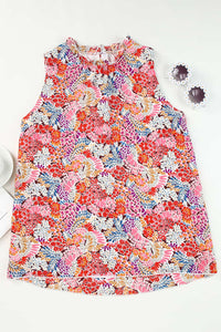 Multicolor Floral Print Relaxed Tank Top