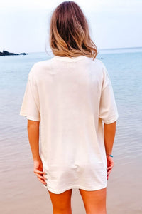 White LIFE IS BETTER AT THE LAKE Graphic Tunic T Shirt