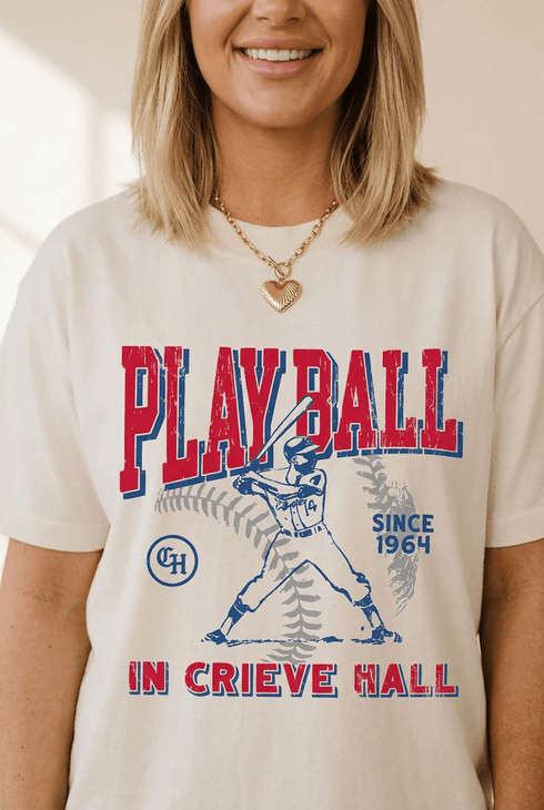 Women's Retro Crieve Hall Baseball Graphic Tee