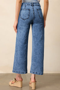 Women's Sky Blue High-Rise Patch Pocket Straight Leg Jeans, sky blue, photo 4