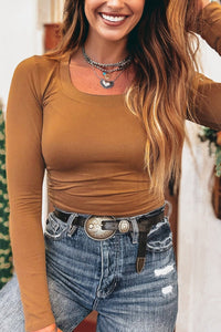 long sleeve fitted top