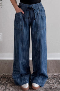 Women's Trendy High-Waisted Striped Jeans for Women - Stylish Casual Fit Denim, denim, photo 4