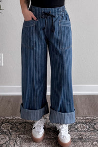Women's Trendy High-Waisted Striped Jeans for Women - Stylish Casual Fit Denim, denim, photo 2