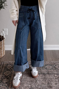 Women's Trendy High-Waisted Striped Jeans for Women - Stylish Casual Fit Denim, denim, photo 5