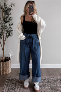 Women's Trendy High-Waisted Striped Jeans for Women - Stylish Casual Fit Denim, denim, photo 7