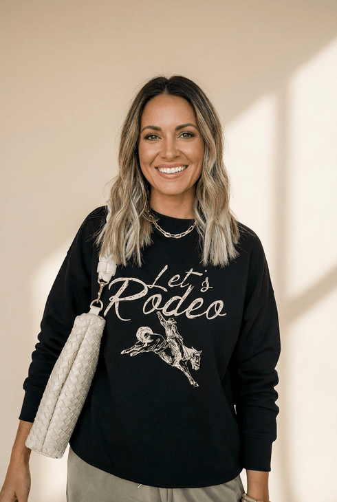 Women's Western Let's Rodeo Graphic Sweatshirt