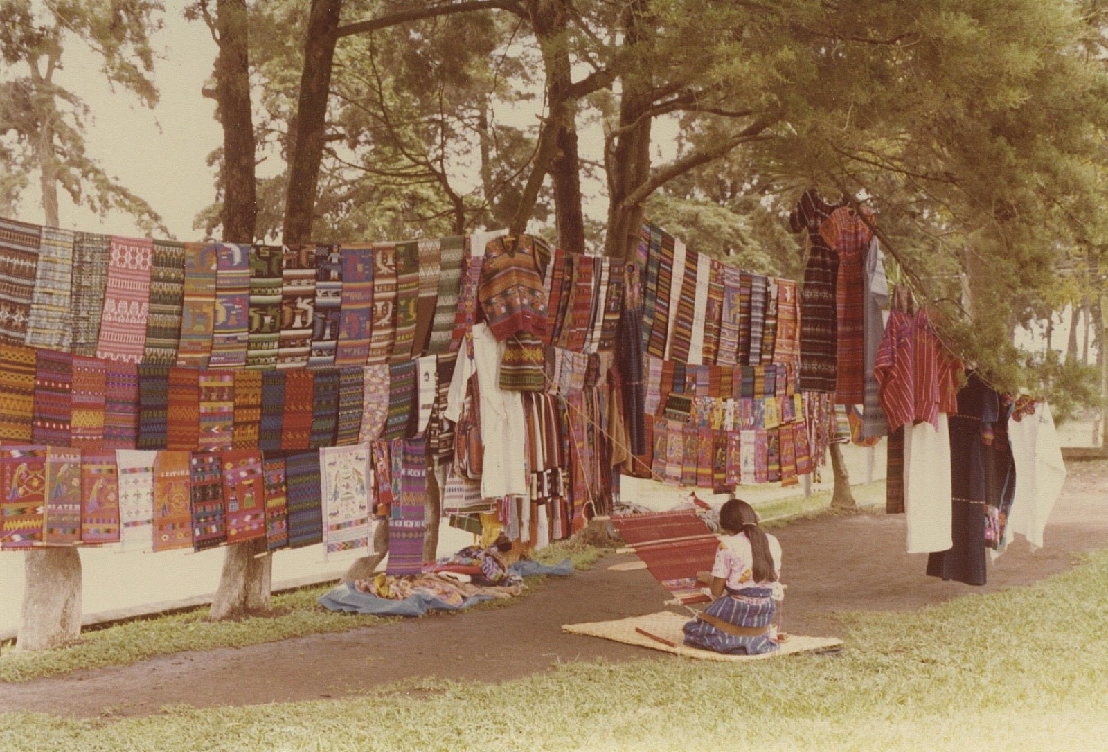 Guatemalan handwoven textiles from backstrap loom traditions.