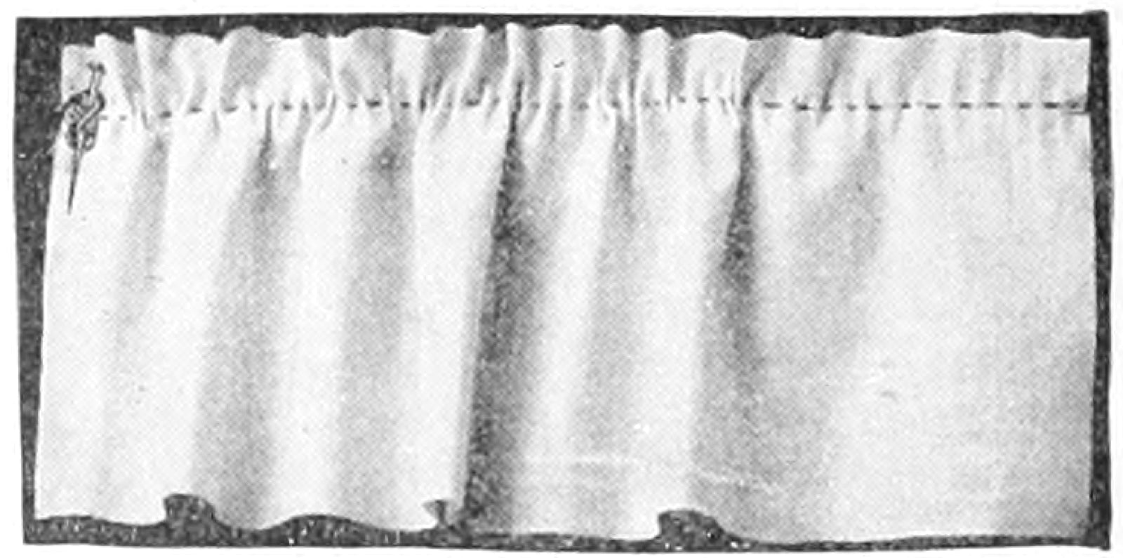 Gathering stitch technique distributing fullness along skirt edge.