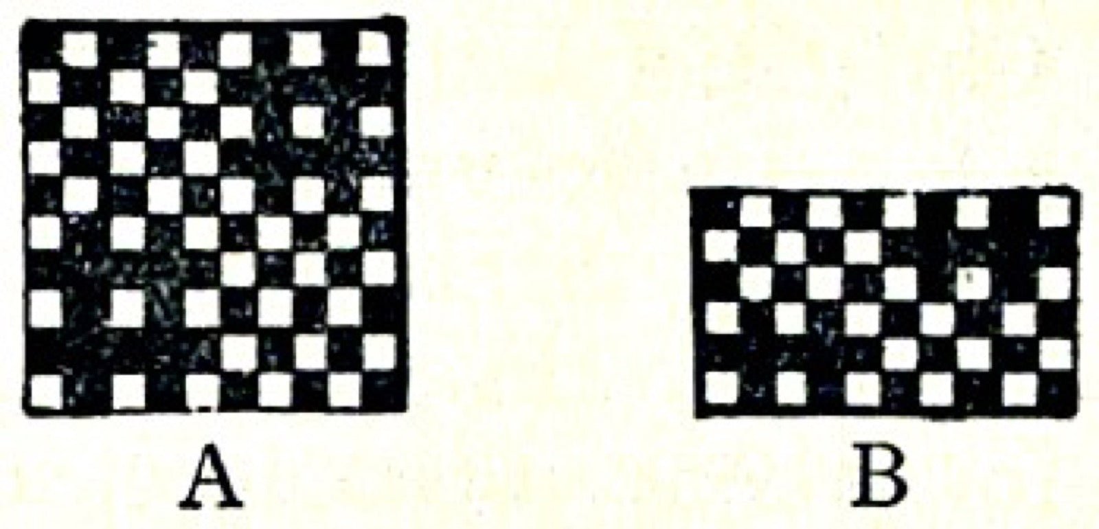 1911 encyclopedia diagram of huckaback toweling weave with float areas.
