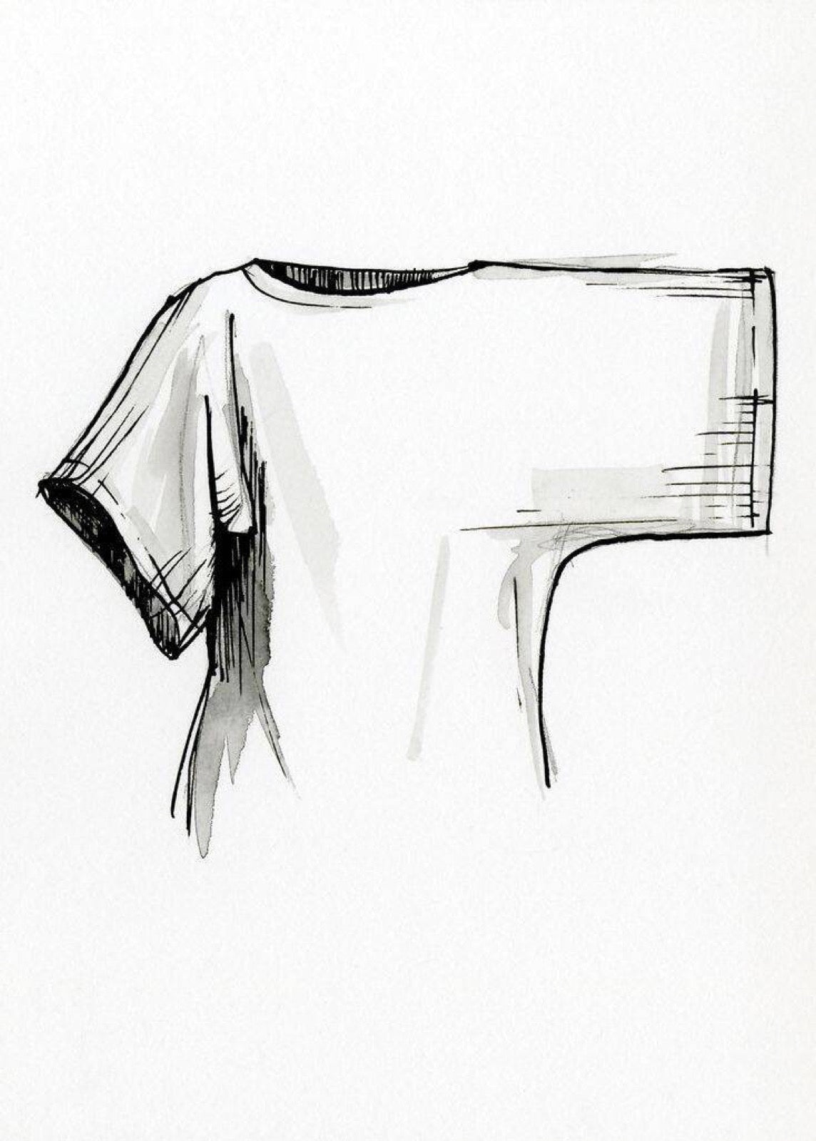 Kimono sleeve panel construction on traditional Japanese garment.