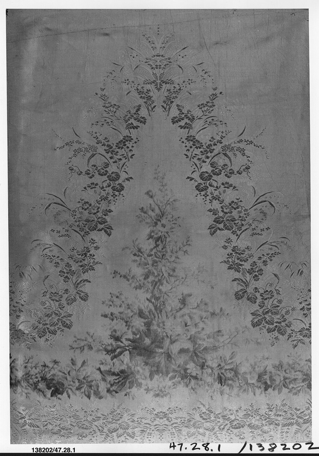 Embroidered dress panel from Metropolitan Museum textile collection.