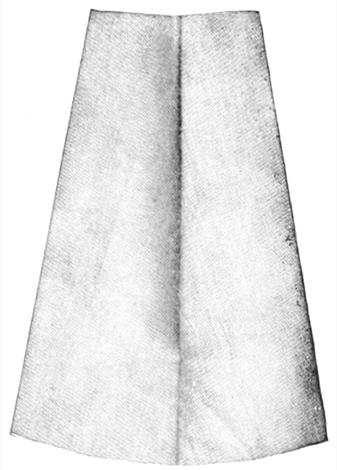 Outside view of continuous lap placket on lapped closure opening.