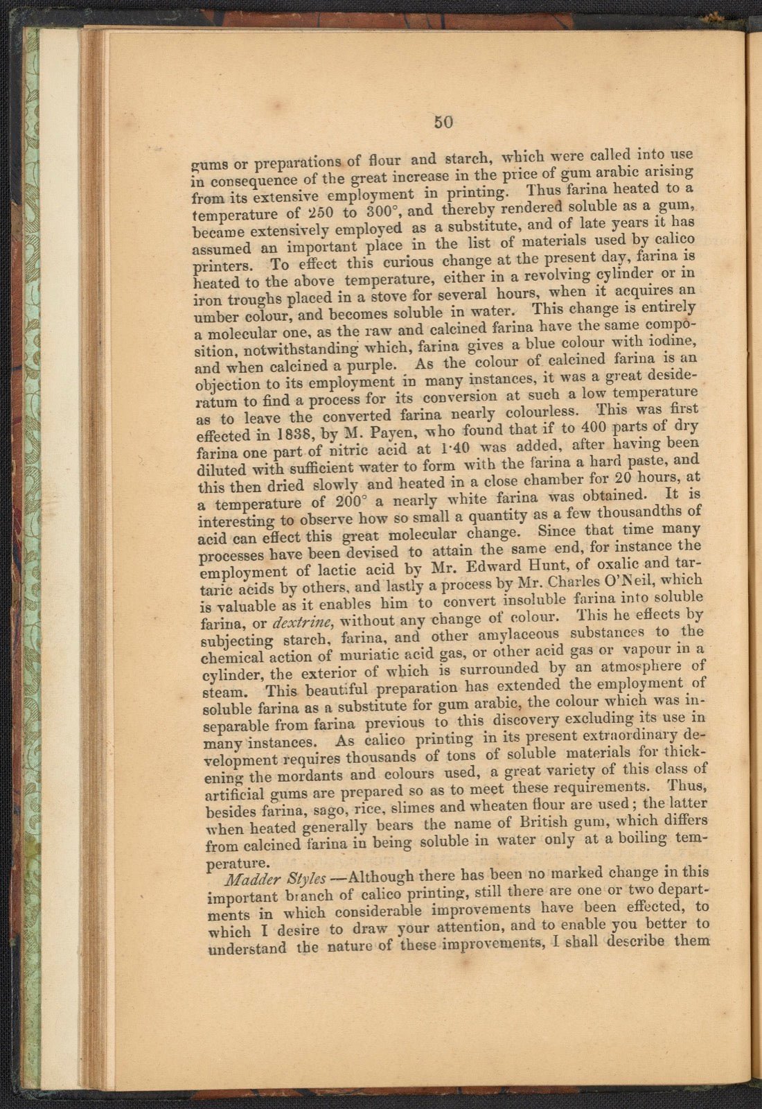 Calico copper roller printing trade lecture plate showing engraved cylinder press.