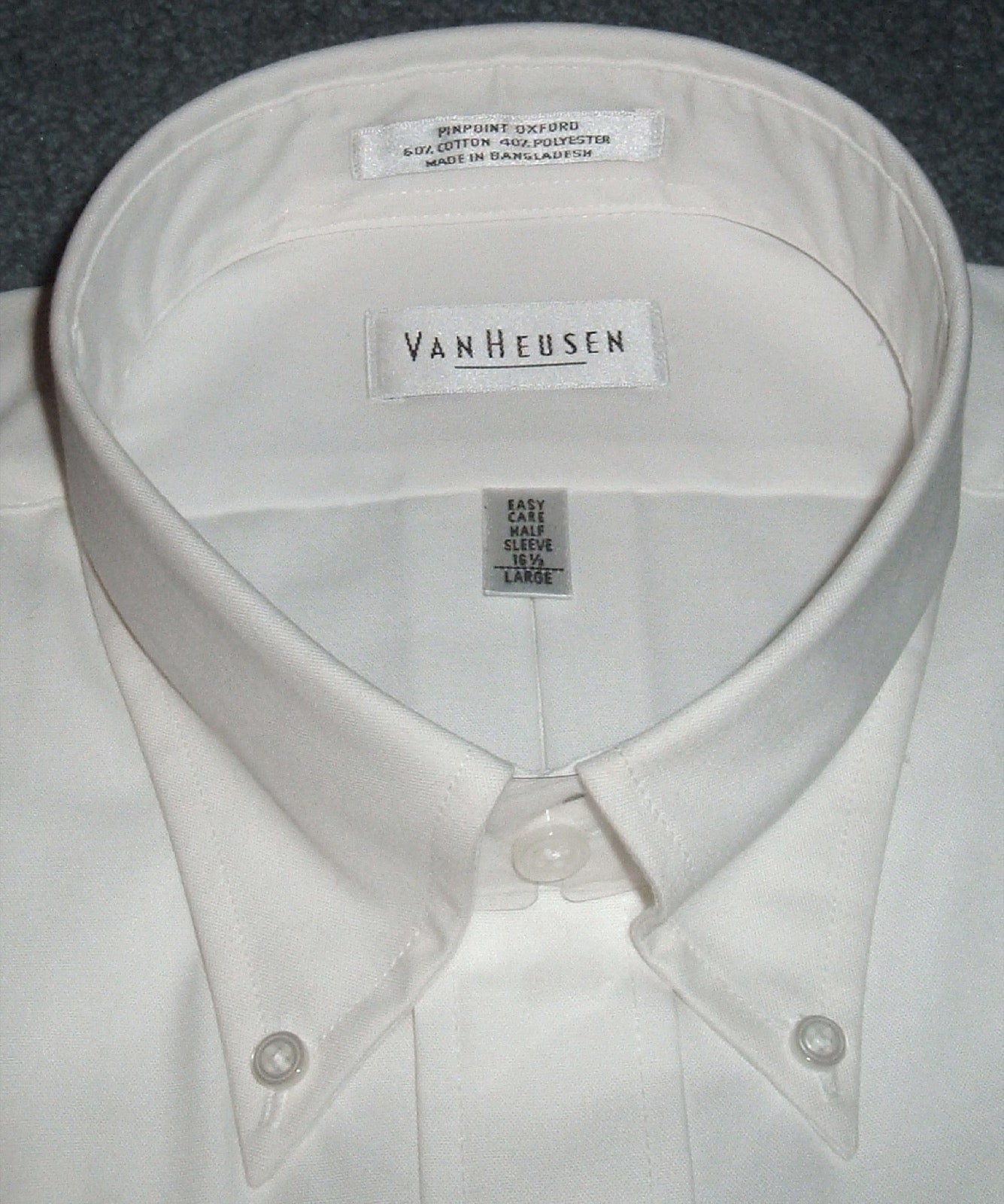 Diagram of dress-shirt collar anatomy showing collar stand height.