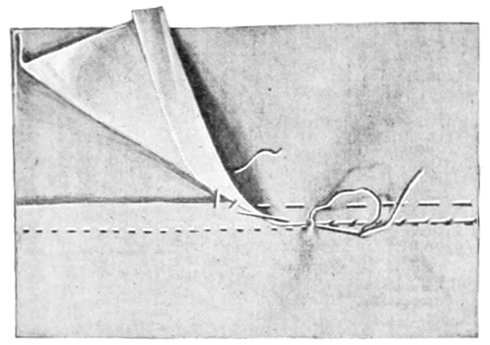 All-in-one extension facing joining neckline and armhole edges.